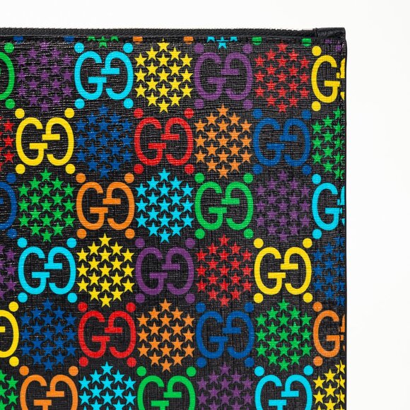 Gucci Black-Multi GG Psychedelic Zip Pouch - Picture 5 of 12